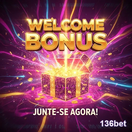 Imagem promocional do site 136bet destacando o bônus especial 05 para jogadores brasileiros